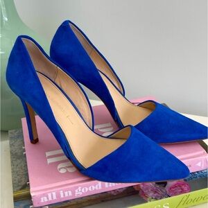 Banana Republic D’Orsay Suede Pumps size 8 Cobalt Blue